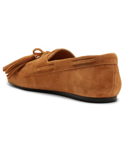 Schutz Women Kim Square Toe Flat Loafers In Brown