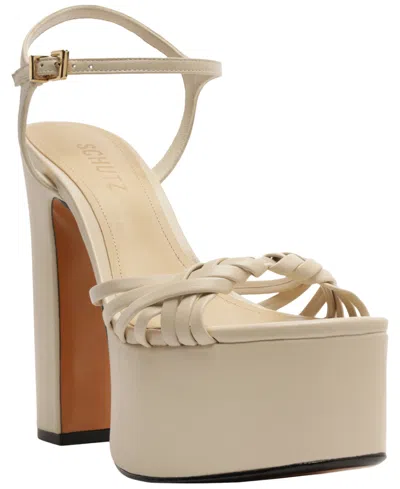 Schutz Tara Platform Sandal In White