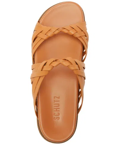 Schutz Tara Sporty Braided Sandal In Brown
