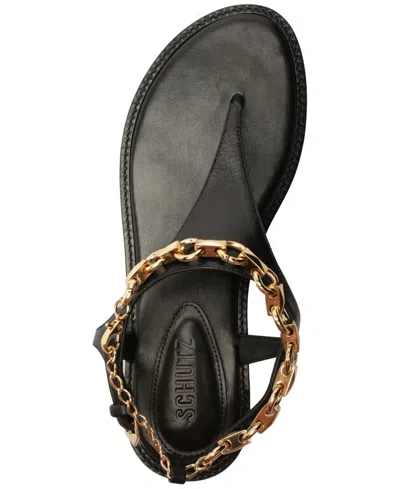 Schutz Women Lys Round Toe Flat Sandals In Multi