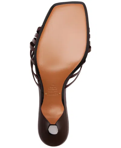 Schutz Tara Interlaced Slide Sandal In Brown