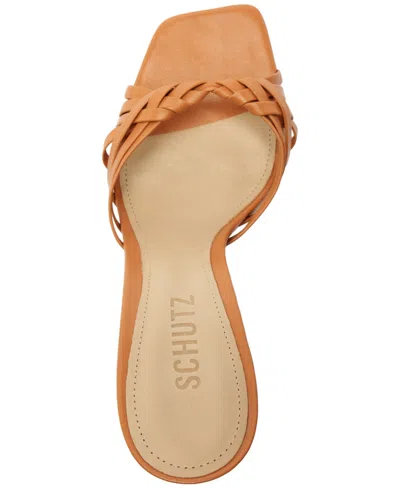 Schutz Women Tara Stiletto Heel Sandals In Brown