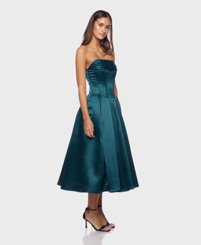 Alex & Sophia Juniors' Tea Length Hunter Dress In Blue