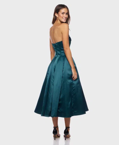 Alex & Sophia Juniors' Tea Length Hunter Dress In Blue