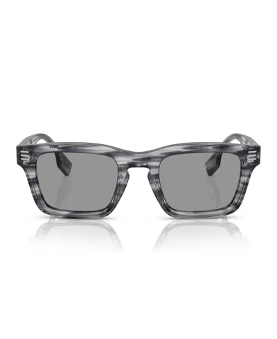 Burberry Womens Grey Be4403 Rectangular-frame Acetate Sunglasses In Gray