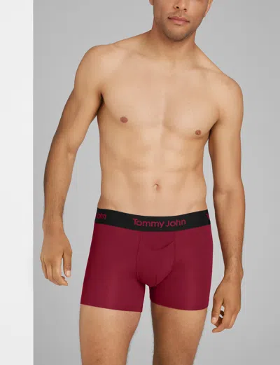 Tommy John Men's Second Skin Mid-length Boxer Brief 6" In Black