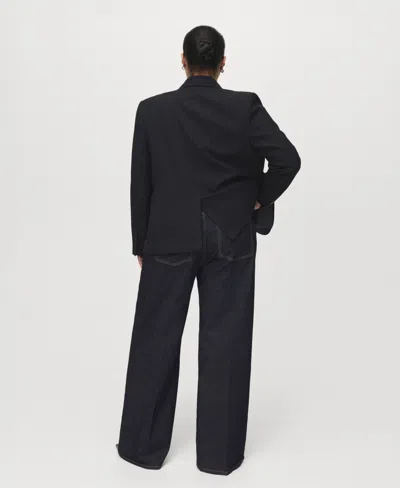 Mango Women's High-rise Wideleg Jeans In Blue