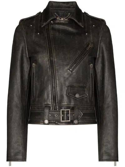 Golden Goose Distressed Effect Jacket In Black