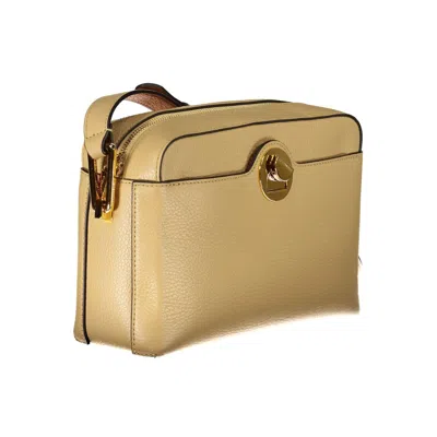 Coccinelle Beige Leather Handbag In Gold
