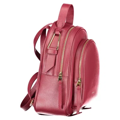 Coccinelle Purple Leather Women Women's Backpack In Multi