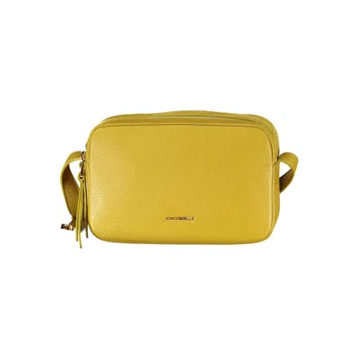 Coccinelle Green Leather Handbag In Yellow
