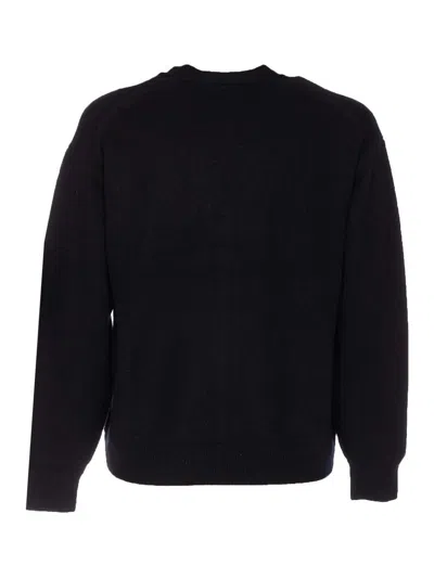 Auralee Baby Cashmere Cardigan Long Sleeves V Neckline In Black