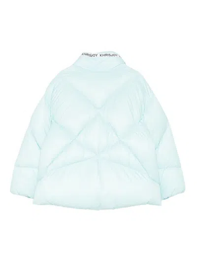 Khrisjoy Down Jacket With Logo In Blue