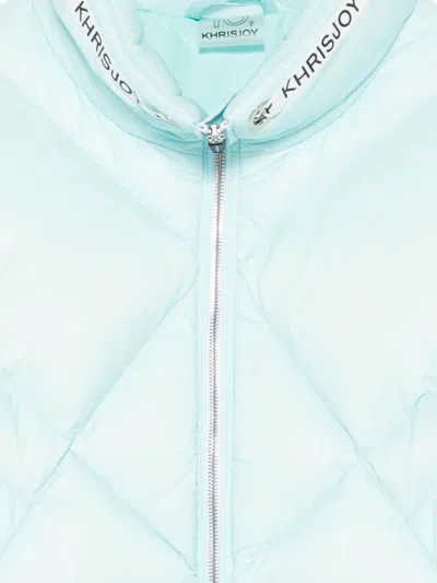 Khrisjoy Down Jacket With Logo In Blue