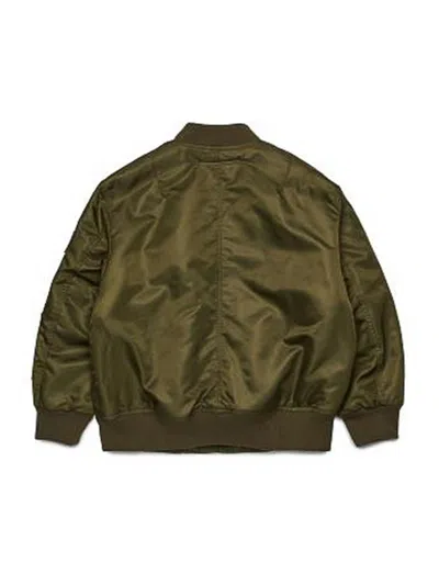 Mm6 Maison Margiela Logo-appliqué Bomber Jacket In Green