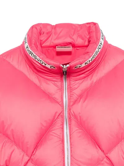 Khrisjoy Down Jacket With Logo In Blue