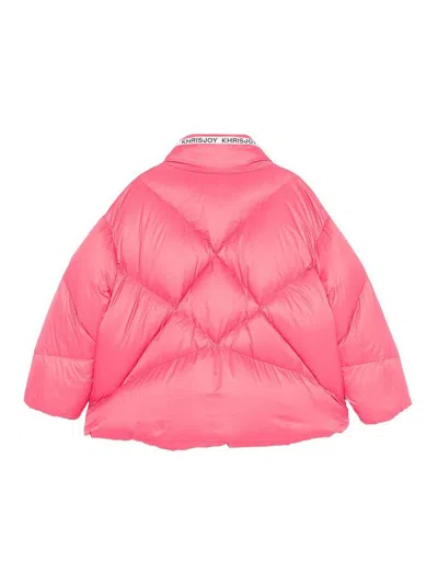 Khrisjoy Down Jacket With Logo In Blue