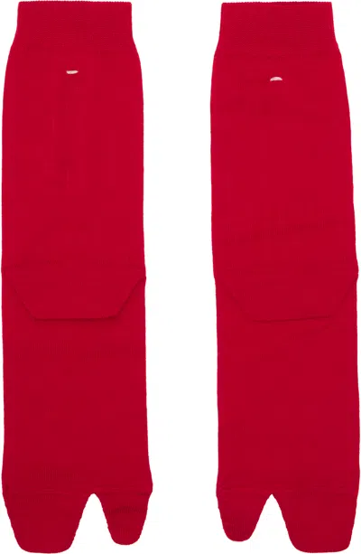 Maison Margiela Tabi Socks In Red