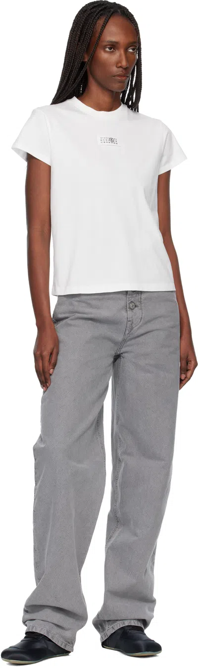 Mm6 Maison Margiela Mm6 By Maison Margiela Numeric Cotton Jersey T-shirt In White