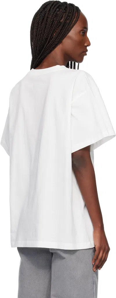 Mm6 Maison Margiela Women White Logo Cotton T-shirt, S Luxury T-shirts For Women Darveys