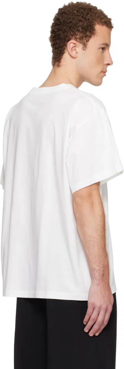 Mm6 Maison Margiela Mm6 By Maison Margiela Minimalist Logo Short Sleeve T-shirt In White
