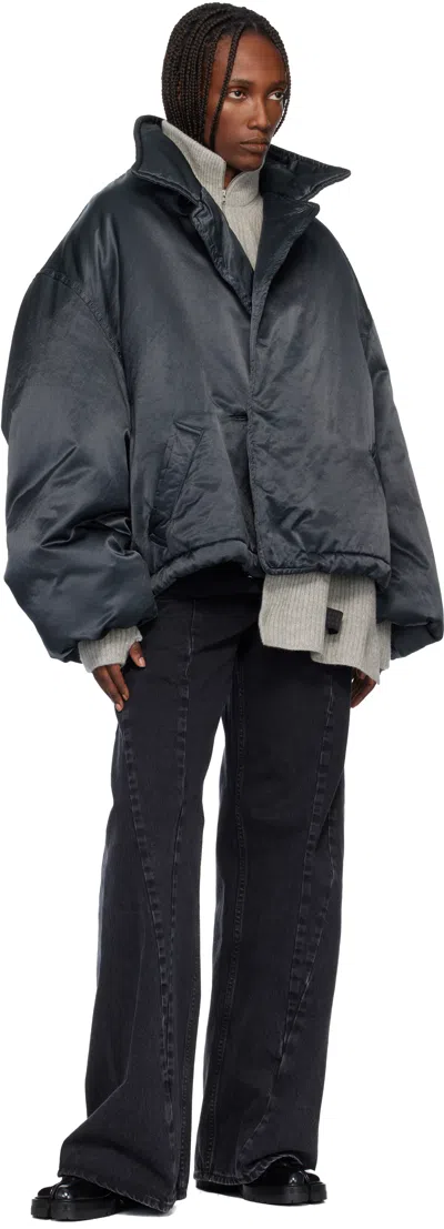 Mm6 Maison Margiela Gray Fisherman Knit Camionneur Scarf In Gray