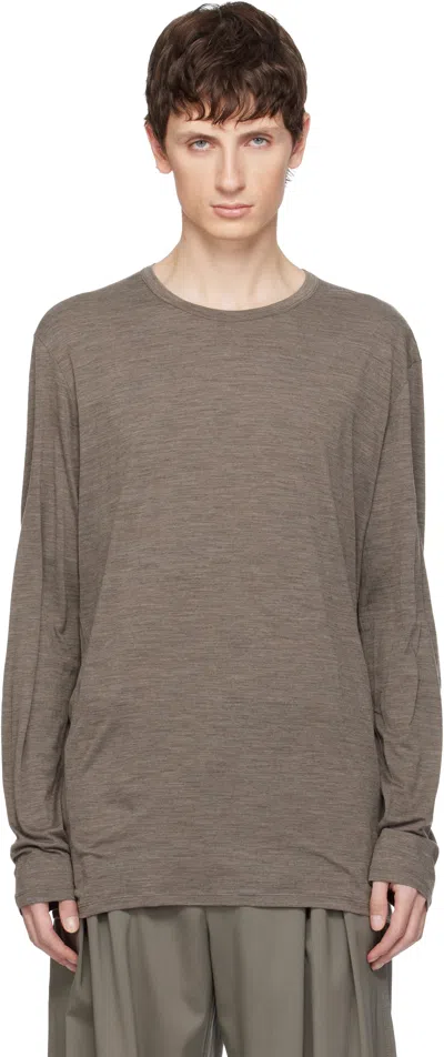 Veilance Frame Long-sleeved T-shirt In Brown