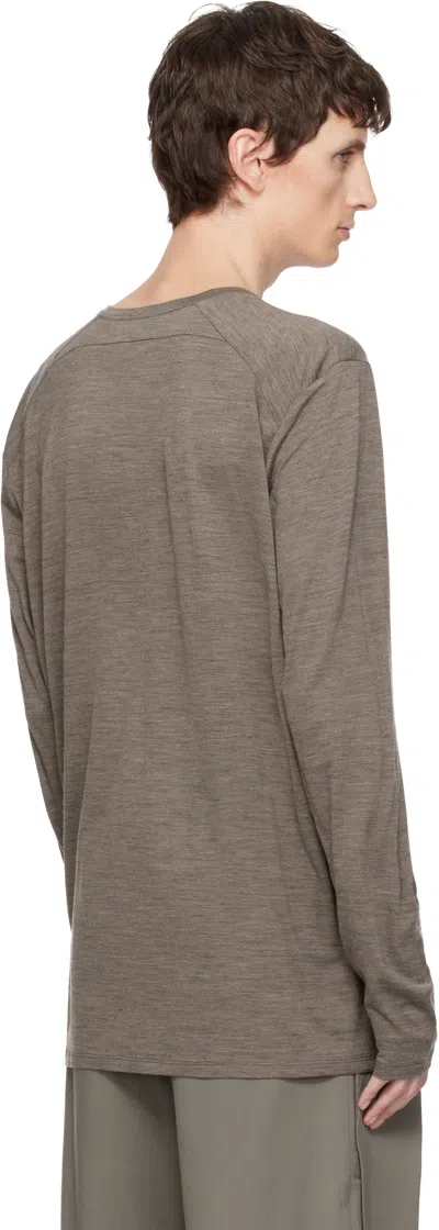 Veilance Frame Long-sleeved T-shirt In Brown