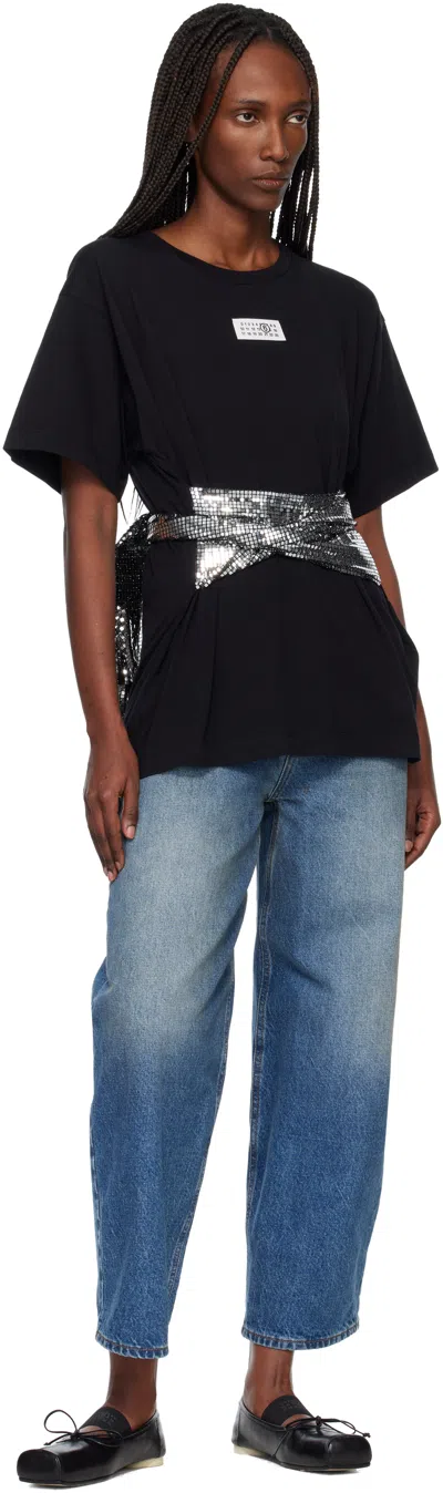 Mm6 Maison Margiela Cotton T-shirt With Gloves In Black