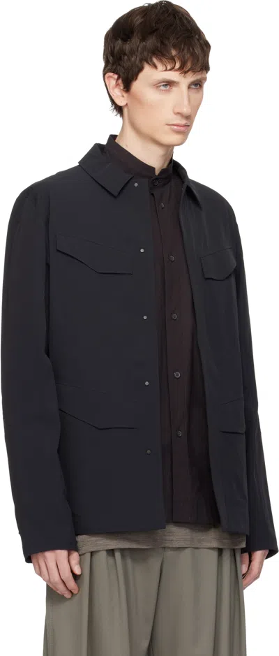 Veilance Black Field Softshell Jacket In Black
