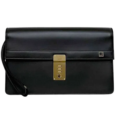 Pre-owned Dunhill Black Leather Clutch Bag ()