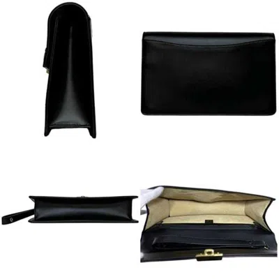 Pre-owned Dunhill Black Leather Clutch Bag ()