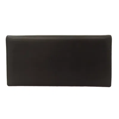 Pre-owned Dunhill Black Leather Long Wallet (bi-fold) ()