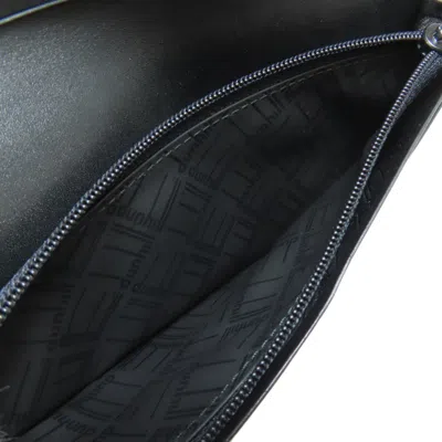 Pre-owned Dunhill Black Leather Long Wallet (bi-fold) ()