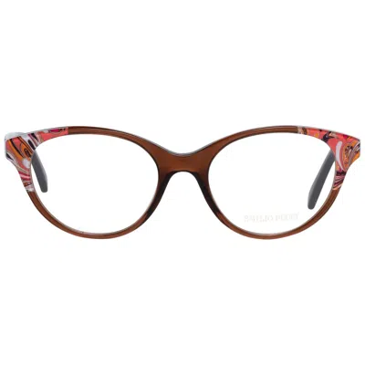 Pucci Emilio  Brown Plastic Glasses Women's (frames) In Multi