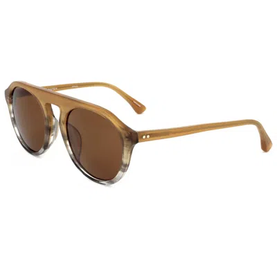 Linda Farrow Dries Van Noten Pantos Sunglasses With Straight Bridge In Brown
