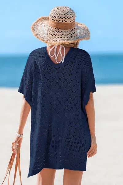 Cupshe Laguna Escape Blue Cover-up Mini Dress In Blue