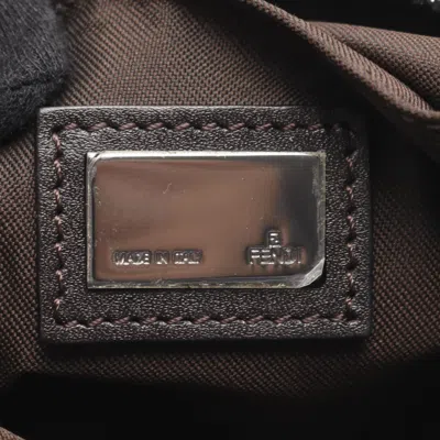 Pre-owned Fendi Beige Brown Canvas Leather Shoulder Bag () In Multi