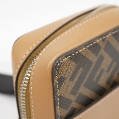 Pre-owned Fendi Brown Leather Pvc Shoulder Bag ()