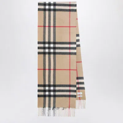 Burberry Cashmere Scarf With Check Motif Women In Multi