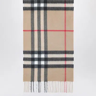 Burberry Cashmere Scarf With Check Motif Women In Multi