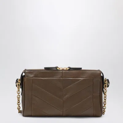 Valentino Panthea Small Shoulder Bag Chain Chevron In Brown