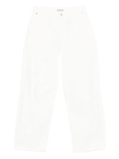 Herskind Buttoned Wide-leg Jeans In White