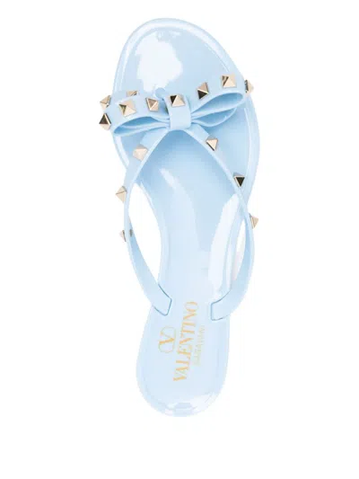 Valentino Summer Rockstud Sandals In Animal Print