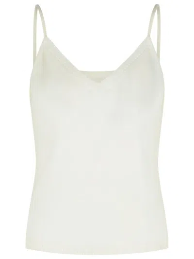 Lisa Yang 'nala' Cream Cashmere Tank Top In White