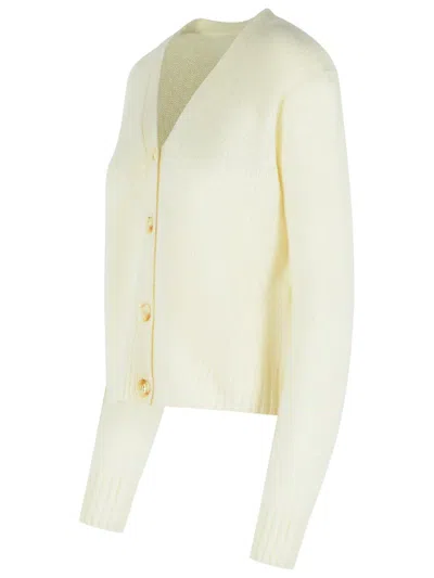 Lisa Yang 'marionette' Cashmere And Cream Silk Cardigan In Neutral
