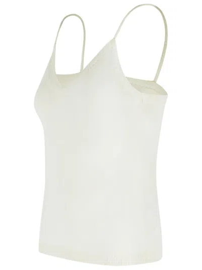 Lisa Yang 'nala' Cream Cashmere Tank Top In White
