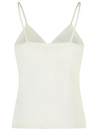 Lisa Yang 'nala' Cream Cashmere Tank Top In White