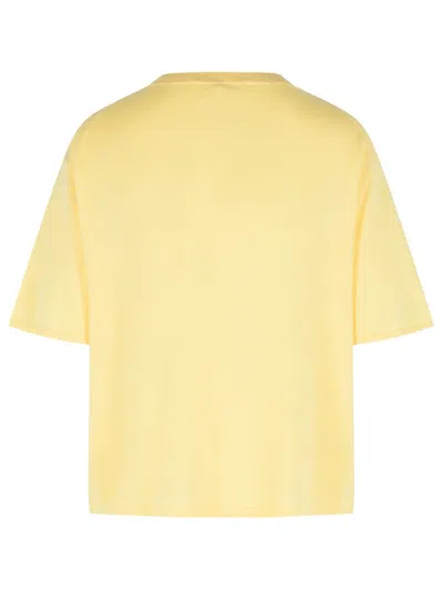 Lisa Yang Ribbed Dropped-shoulder T-shirt In Yellow