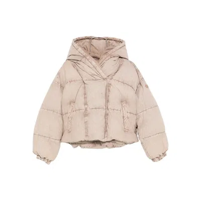 Diesel Hooded Padded Jacket In Neutral